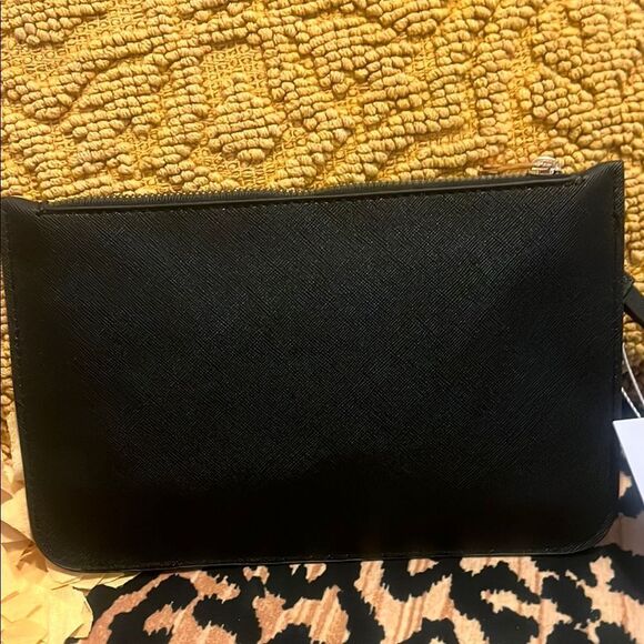 Marilyn Monroe Black Leather Wristlet Gold Hardware - Picture 3 of 7